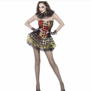 Sexy Creepy Clown Halloween Costume